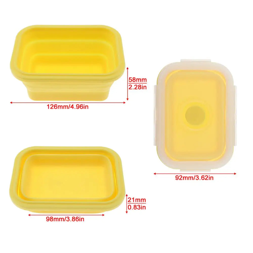 Lancheira dobrável redonda de silicone