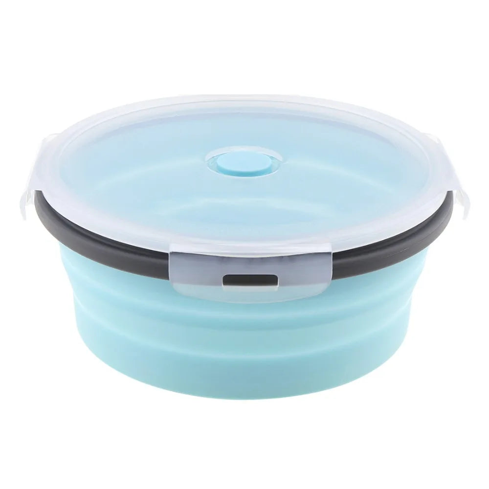Lancheira dobrável redonda de silicone