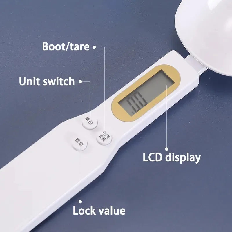 Balança de cozinha digital portátil com visor LCD