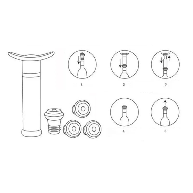 Rolha de vinho com bomba de vácuo