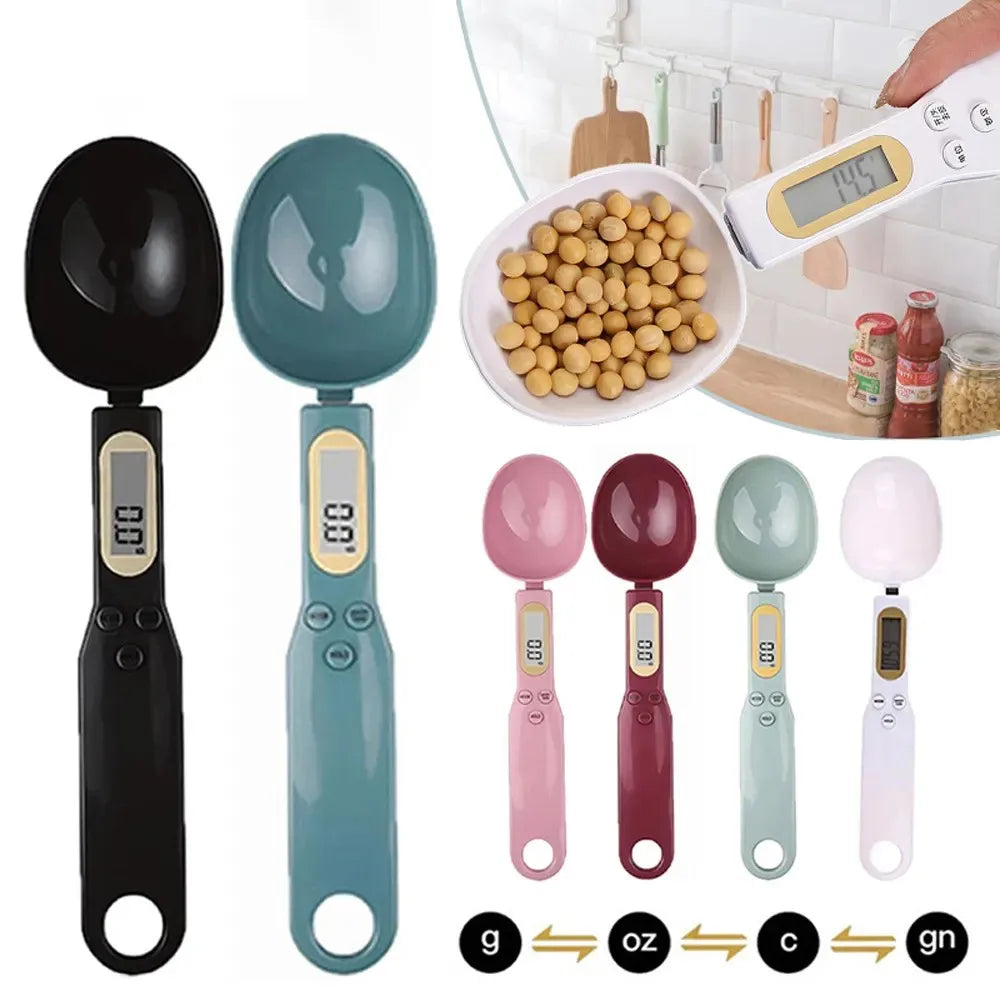 Balança de cozinha digital portátil com visor LCD